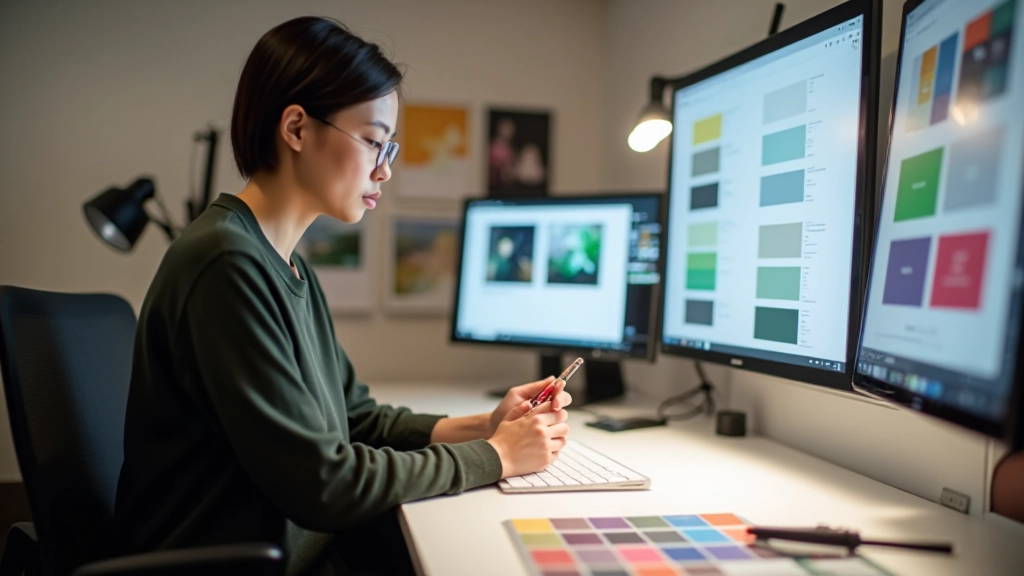 Colour palette design consultation workspace