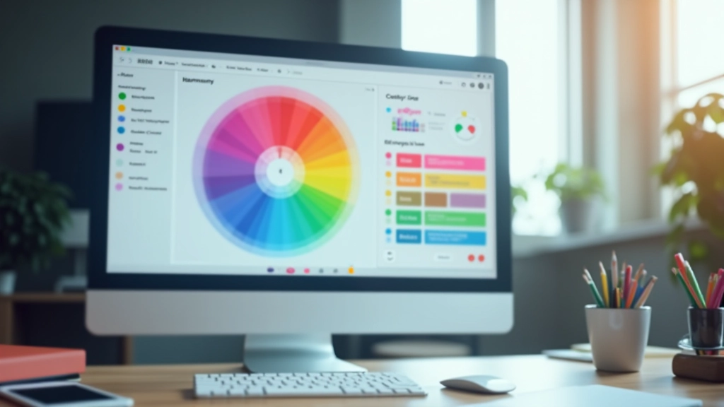 Adobe Color interface with colour wheel and harmony rule selector highlighted