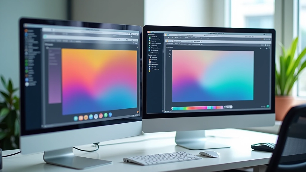 Adobe Color and Coolors tools displayed on desktop, palette generation in progress